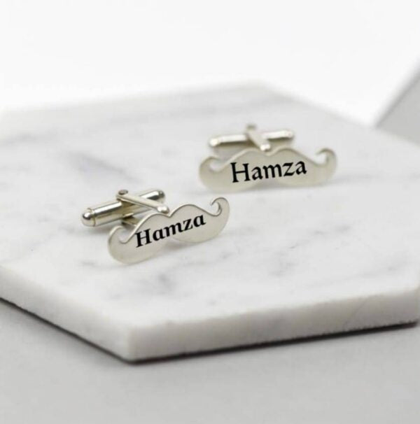 Personalized Mustache Cufflinks - Image 2