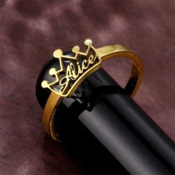 Custom Crown Name Ring