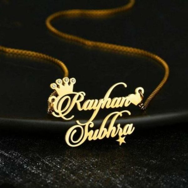 Customize Name Crown Necklace