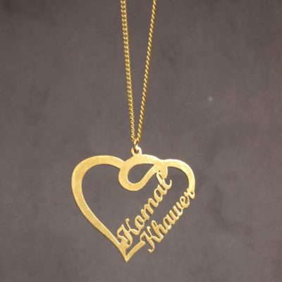 Custom Heart Name Necklace