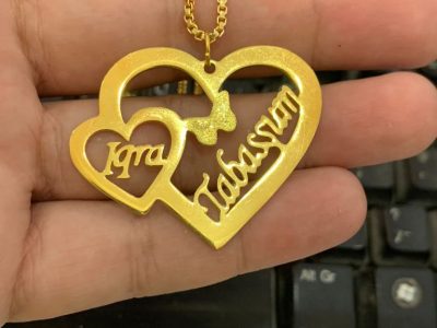 Custom Heart Name Necklace