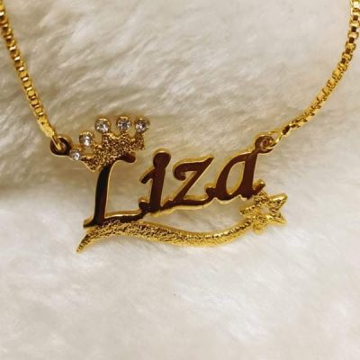 Personalized Crown Name Necklace