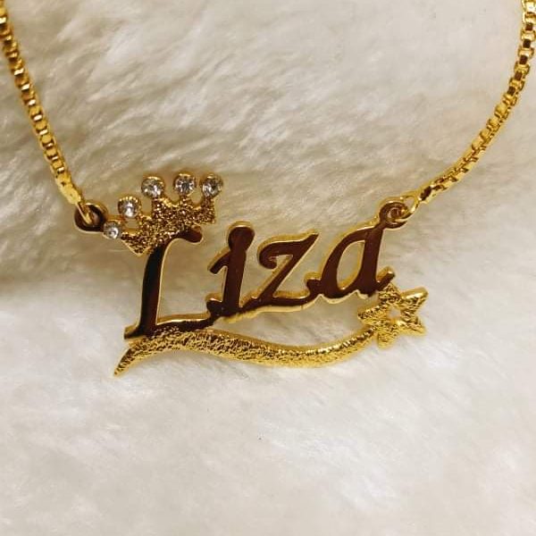 Personalized Crown Name Necklace