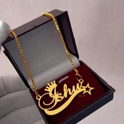 Custom Crown Name Necklace