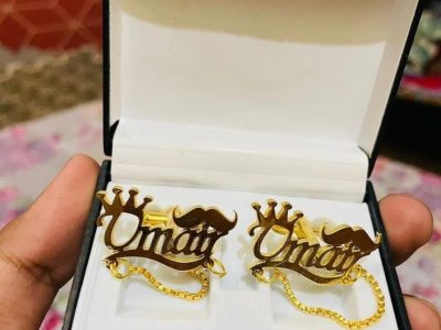 Personalized Crown Name Cufflinks