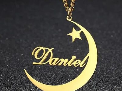 Personalized Moon & Star Necklace