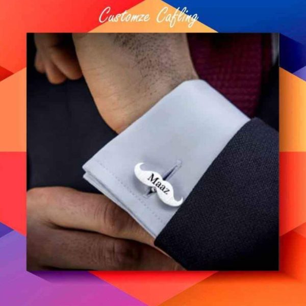 Personalized Mustache Cufflinks