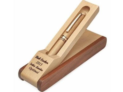Customize Wooden Pen With Holder
