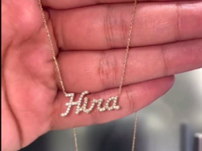 Diamond Encrusted Name Necklace