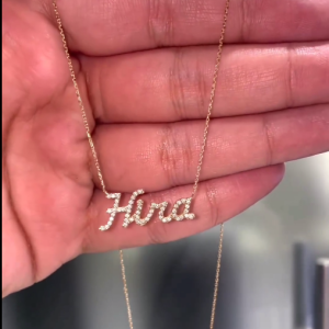 Diamond Encrusted Name Necklace