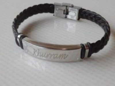 Leatherette Name Bracelet