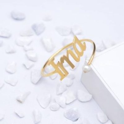 Personalized Name Bangle Bracelet