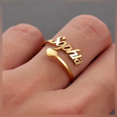 Personalized Name Open Ring