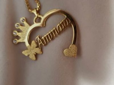 Royal Heart Name Pendant