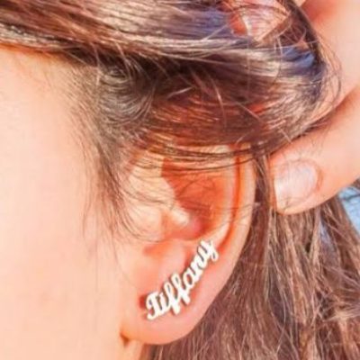 Custom Name Stud Earrings