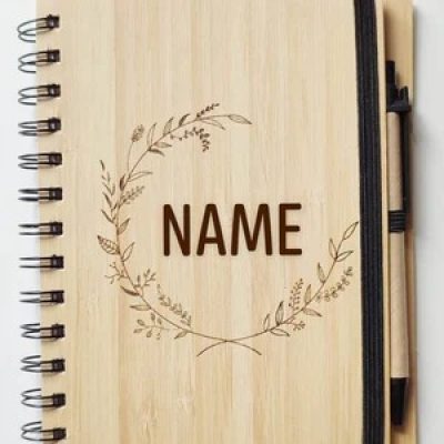 Customized Engraved Wooden Diary